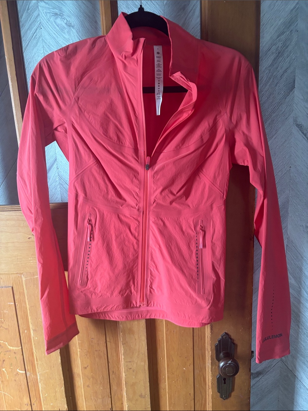 lululemon athletica Coral-Pink Lightweight Zip Utility Jacket